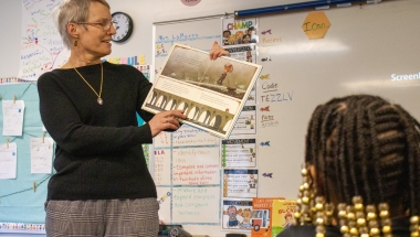 Senator May Reads to Middle School