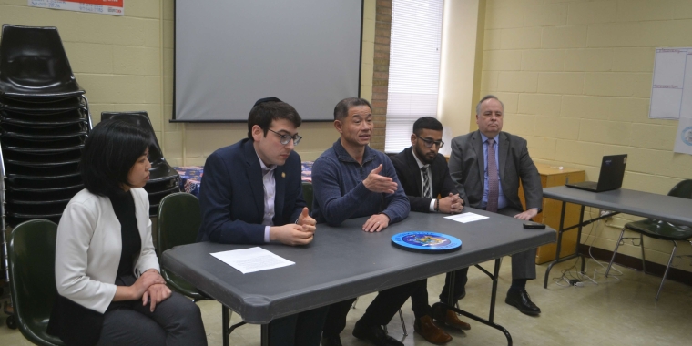 Photo by Jenna Bagcal/QNS Northeast Queens lawmakers speak out against the inadequate executive education budget.
